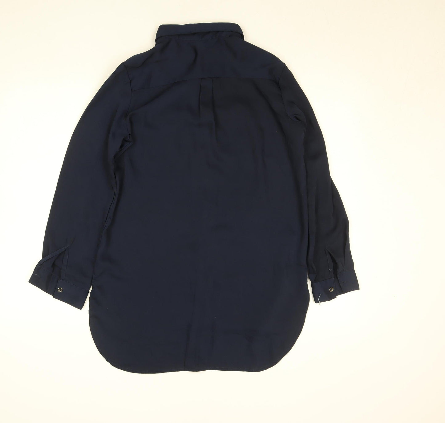 Zudio Women’s Blue Long Sleeve Collared Button-Up Shirt Size M