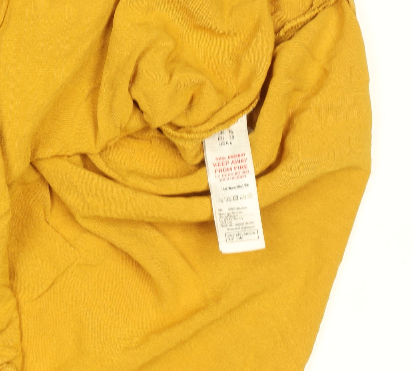 New Look Women Yellow Viscose Button-Up Shirt Size 10
