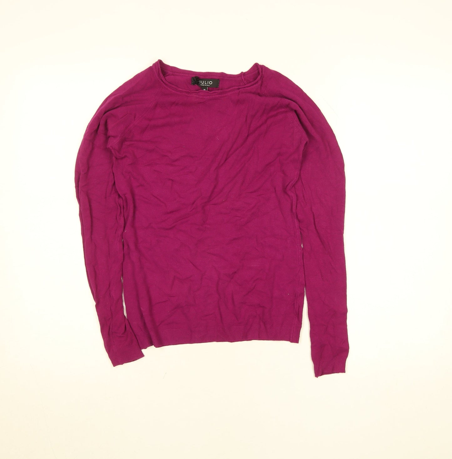 JULIO Women’s Purple Cotton Cashmere Crew Neck Jumper M