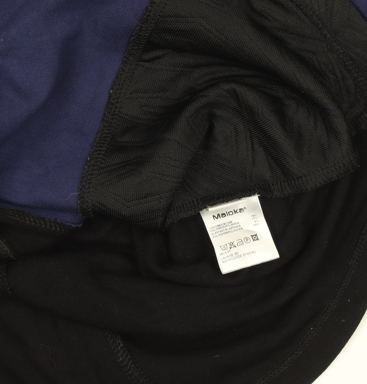 Maloka Womens Black Blue Full Zip Slim Fit Jacket Size M