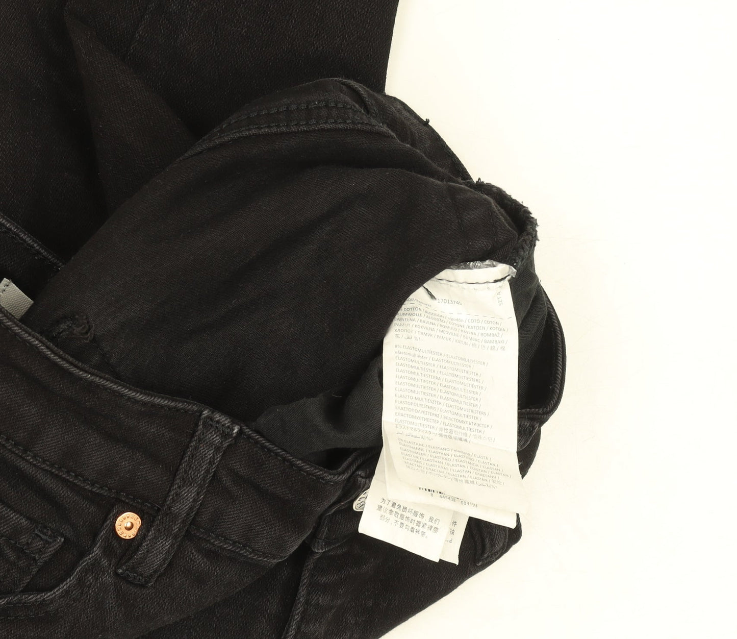 MNG Women’s Black Skinny Stretch Denim Jeans Size 10