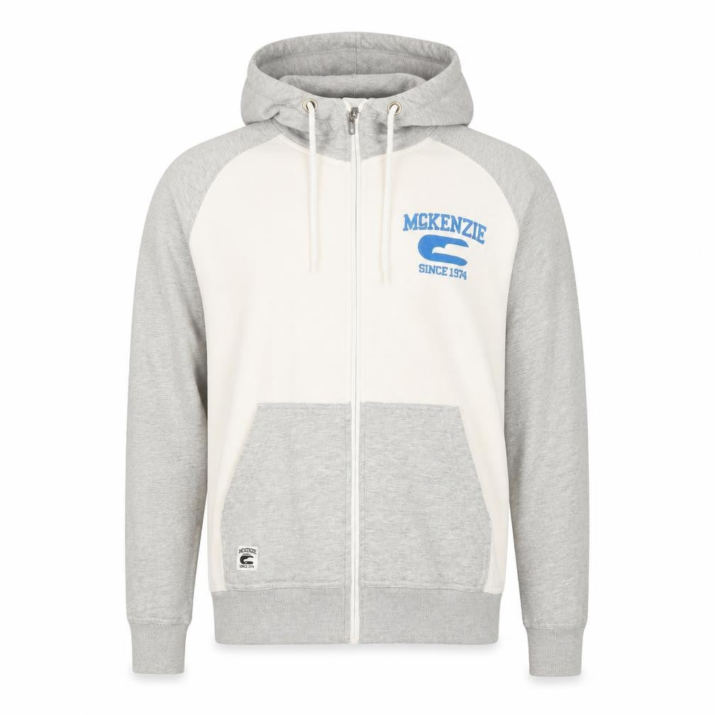 Mens UK S Regular McKenzie Grey Full Zip Hoodie