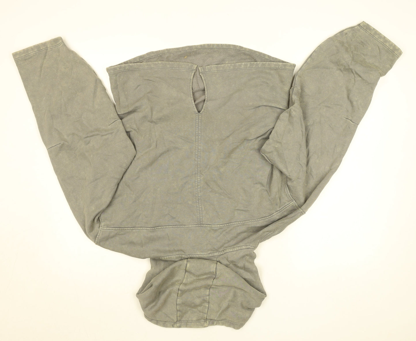 ASOS Design Women Grey Cotton Pullover Hoodie UK 12-14 M
