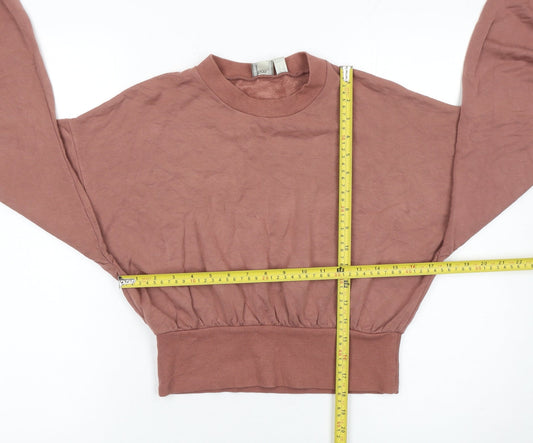 ASOS Women’s Brown Cropped Pullover Sweatshirt UK 8 Viscose Blend