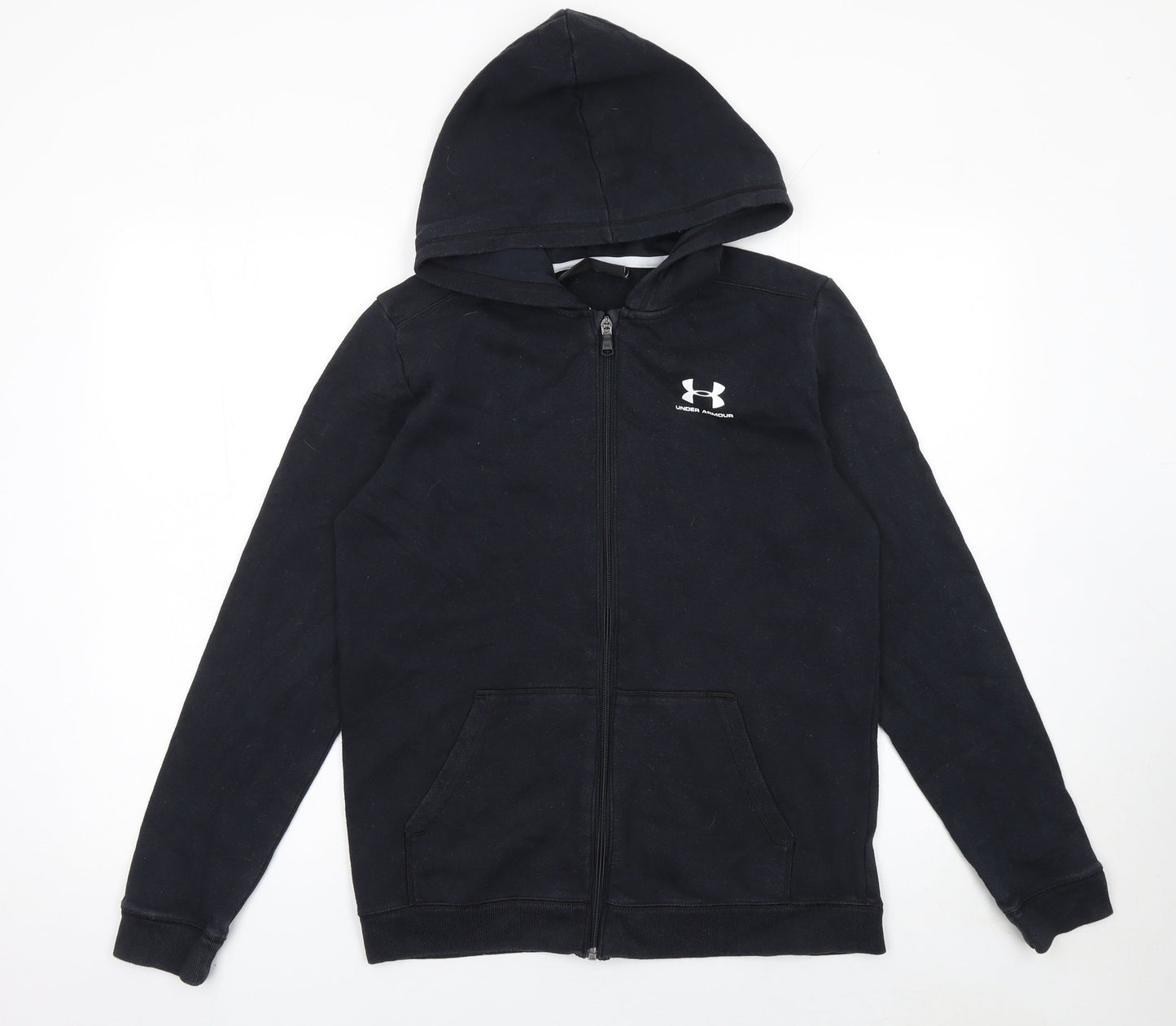 Under Armour Boys Black XL Full Zip Fleece Hoodie