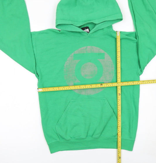 Green Lantern Womens Green Pullover Hoodie Size S Cotton Blend