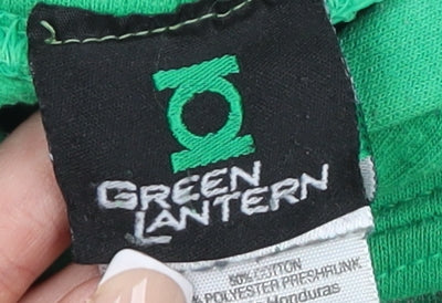 Green Lantern Womens Green Pullover Hoodie Size S Cotton Blend
