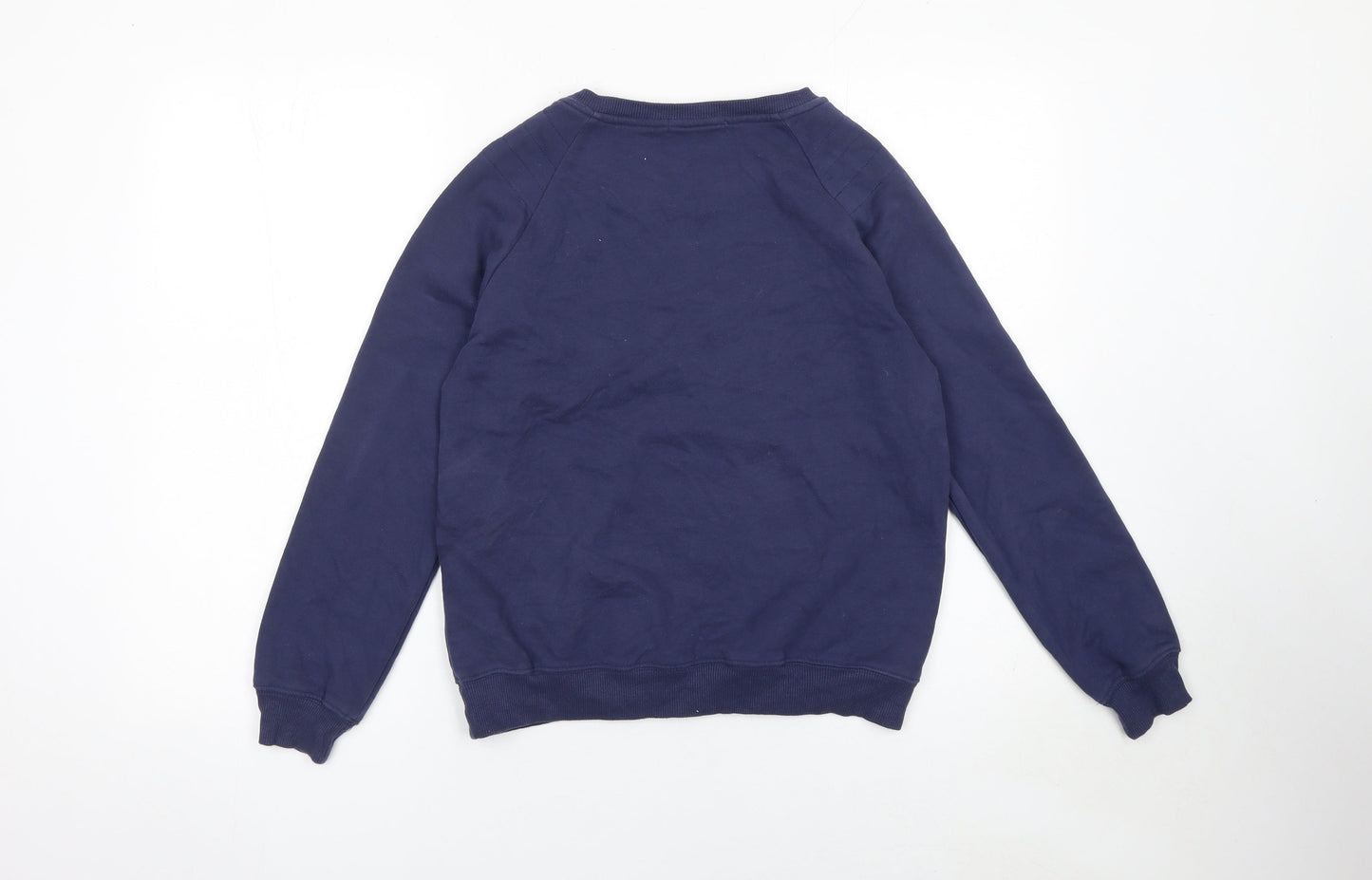 Sarti Women’s Navy Blue Palm Print Cotton Blend Pullover Sweatshirt Size S
