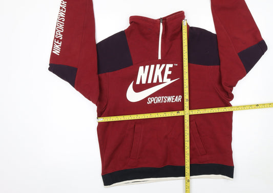 Nike Men's Red 1/2 Zip Sportswear Sweatshirt Size S