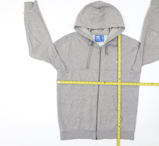 Adidas Men's Grey Full Zip Hoodie Size M Regular Fit