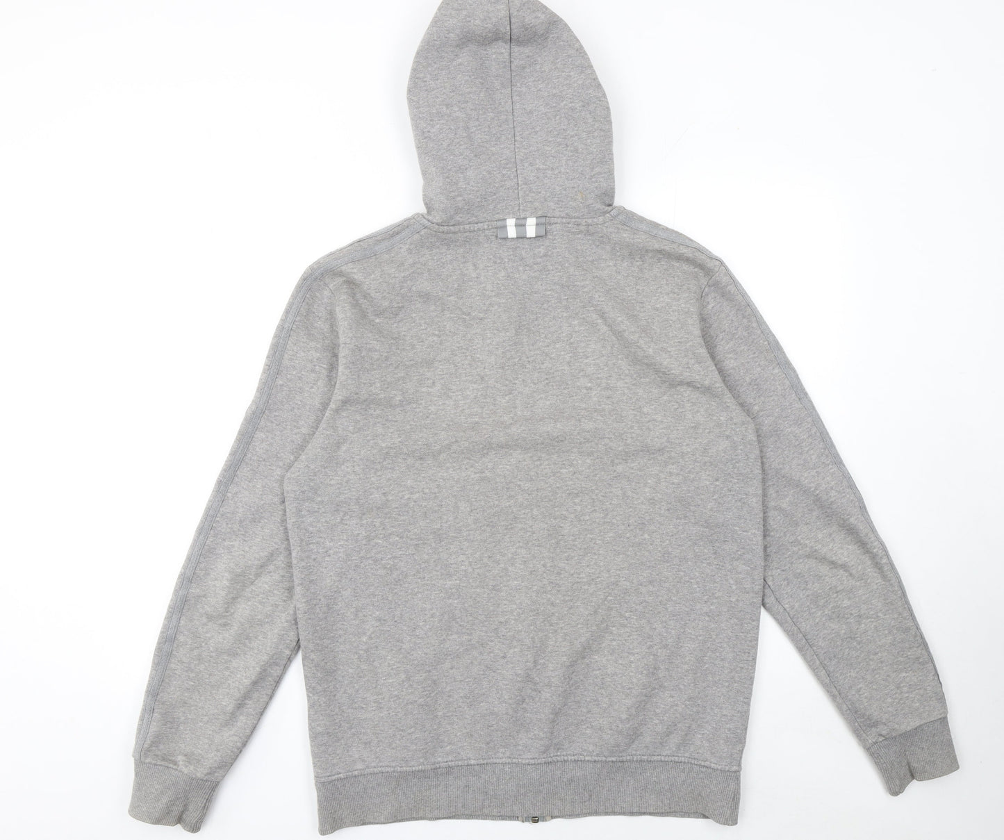 Adidas Men's Grey Full Zip Hoodie Size M Regular Fit