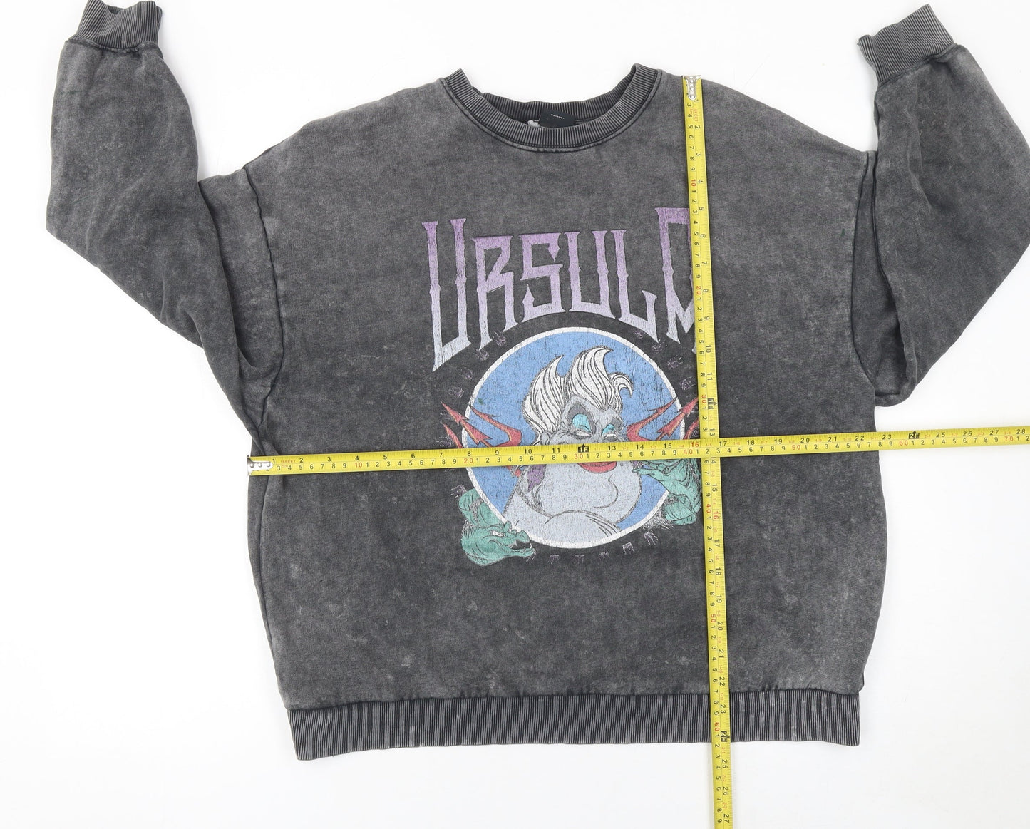 Bershka Women's Grey Ursula Disney Villains Pullover Sweatshirt Size S