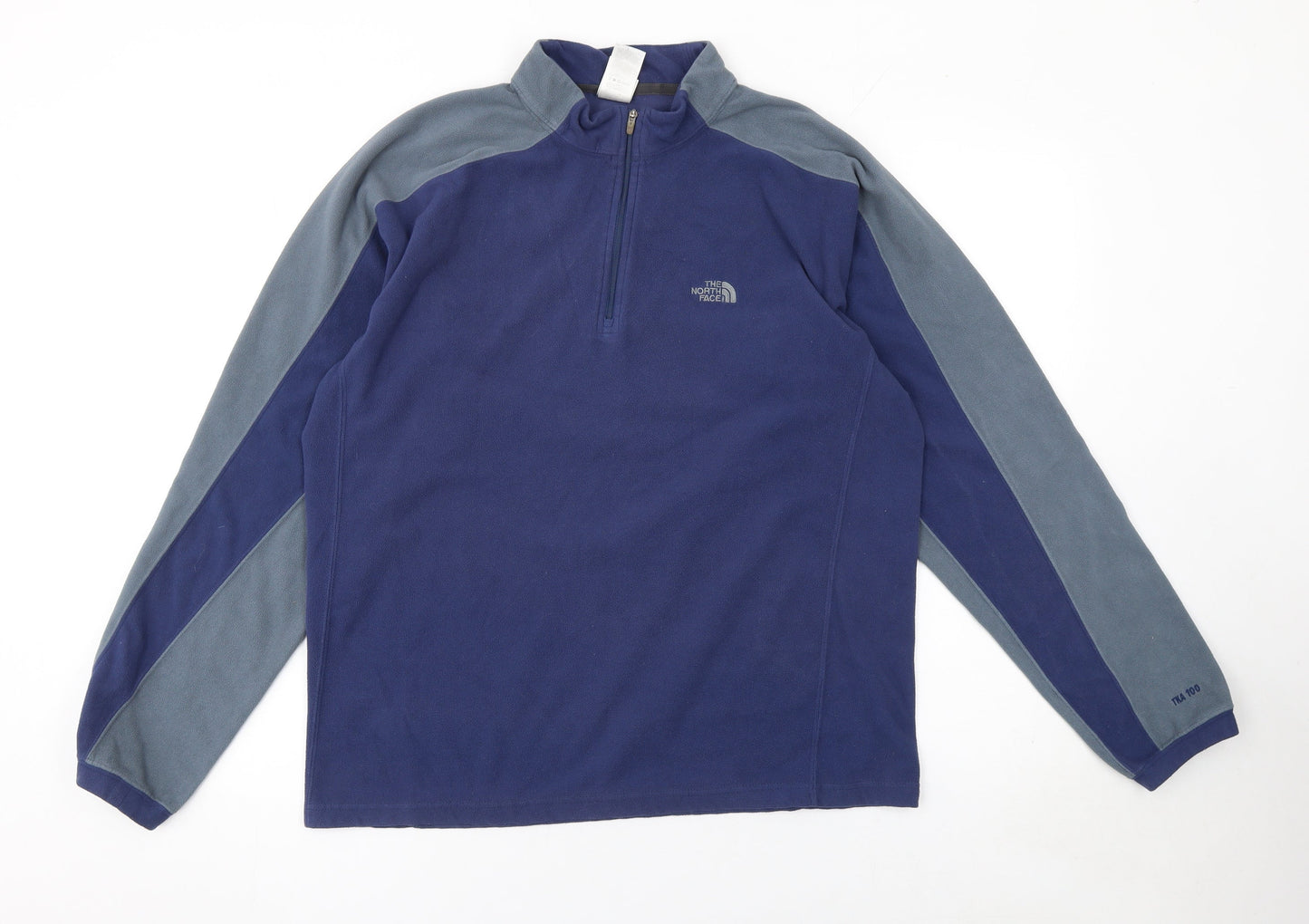 The North Face Men's Blue Fleece 1/4 Zip Pullover Sweatshirt M