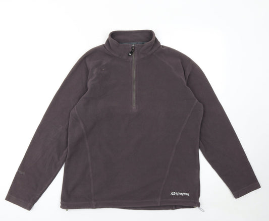 Womens UK 12 Regular Sprayway Grey Pullover Sweatshirt