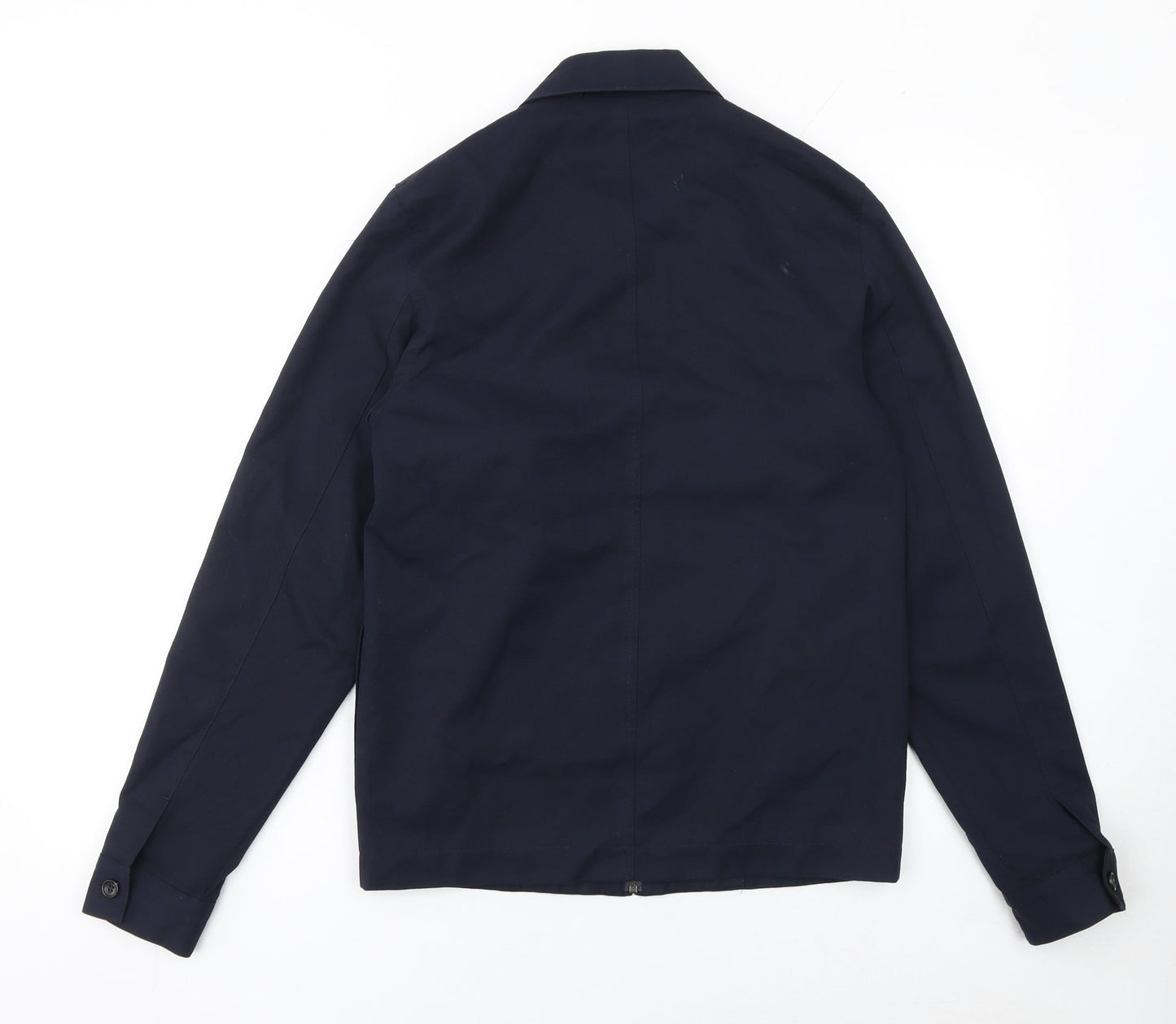 Next Men's Blue XS Cotton Blend Zip-Up Twill Jacket