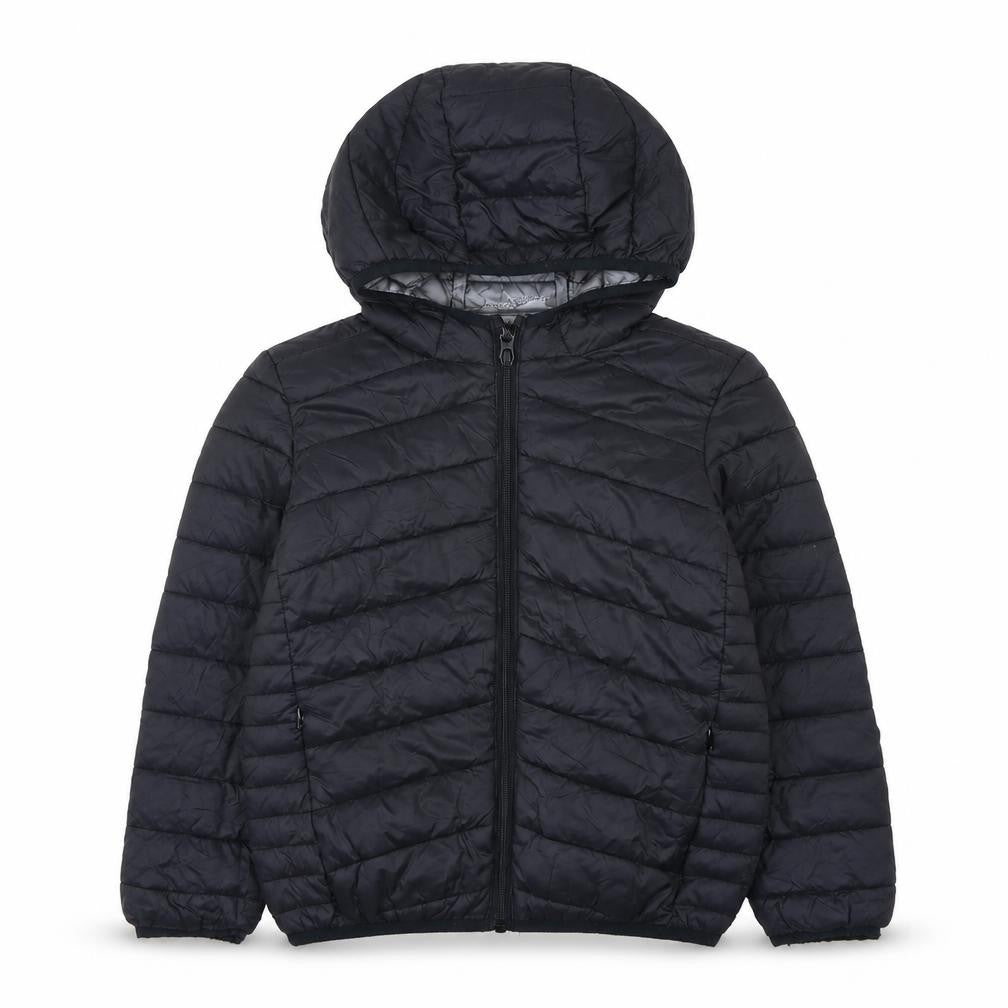 Marks and Spencer Boys Black Hooded Puffer Jacket 7-8 Years