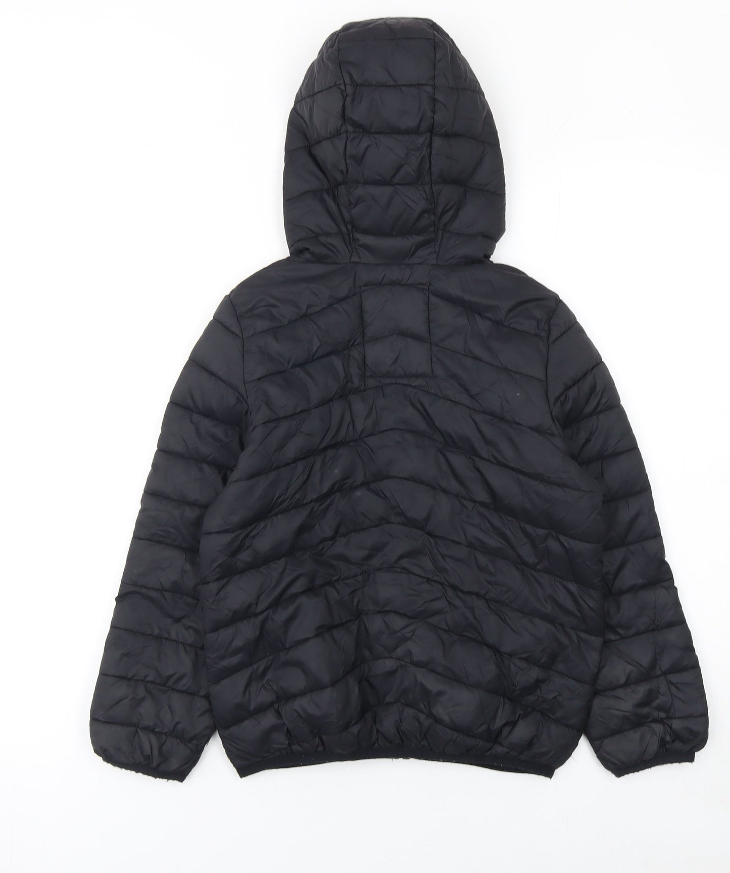 Marks and Spencer Boys Black Hooded Puffer Jacket 7-8 Years
