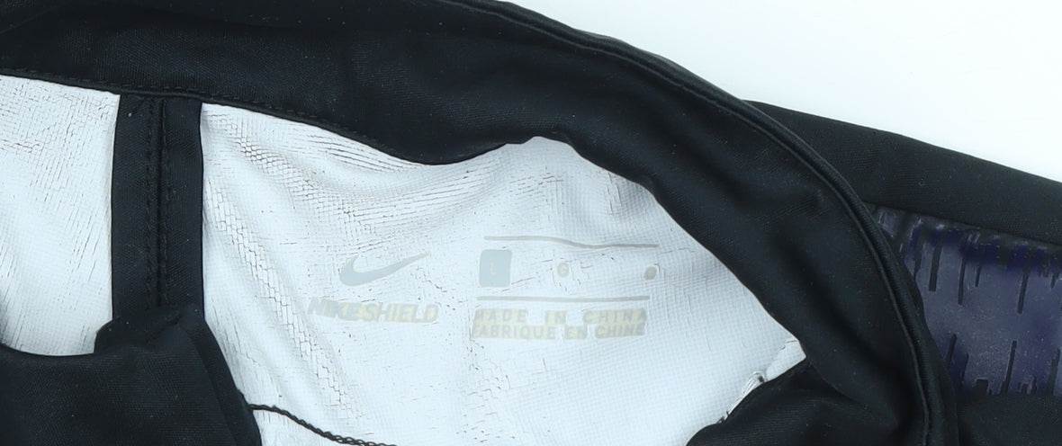 Nike Men's Black England 1/4 Zip Long Sleeve Football Training Top L