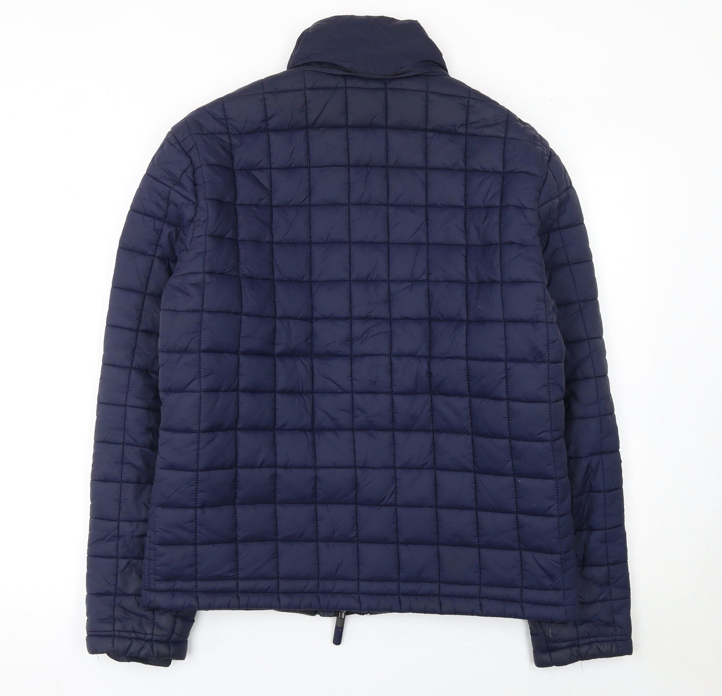 Superdry Women's Blue Quilted Puffer Jacket L Lightweight Nylon