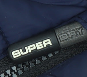 Superdry Women's Blue Quilted Puffer Jacket L Lightweight Nylon