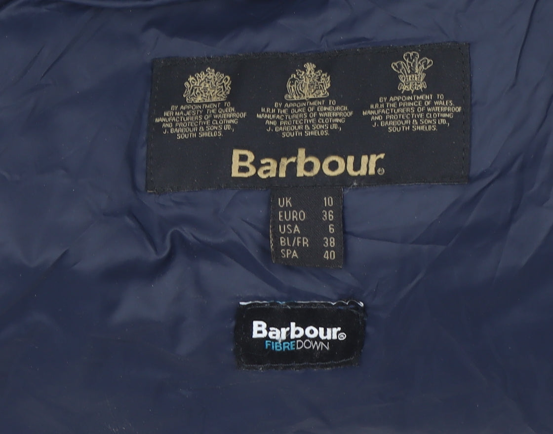 Barbour Womens Blue Size 10 Quilted FibreDown Puffer Jacket