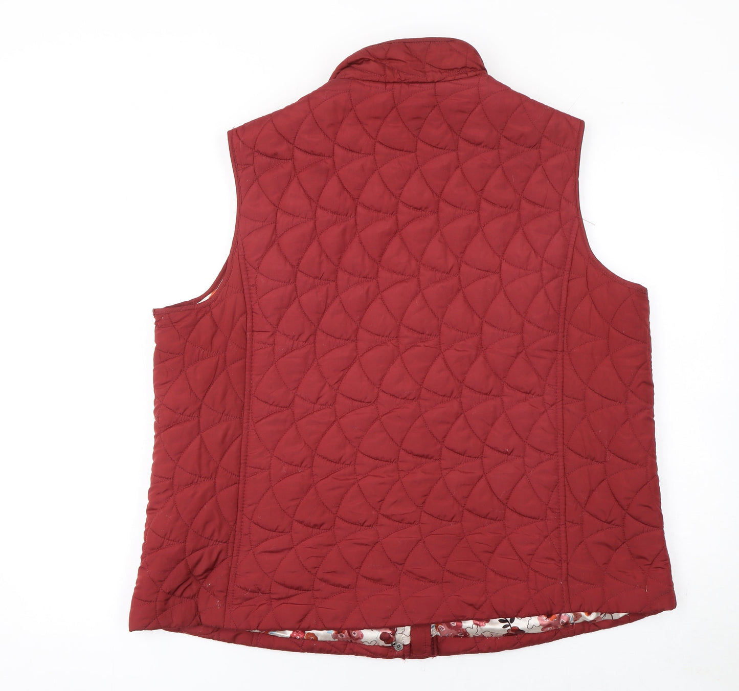 Honor Millburn Women's Red Quilted Padded Waistcoat L