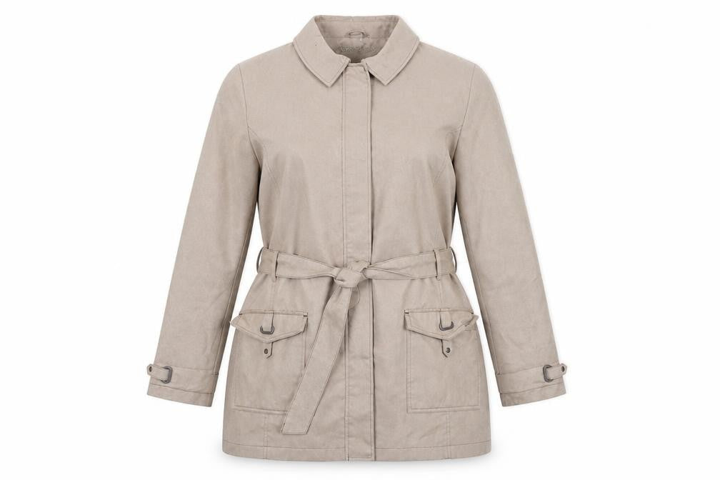 Bonmarché Women Beige Belted Trench Coat Size XL