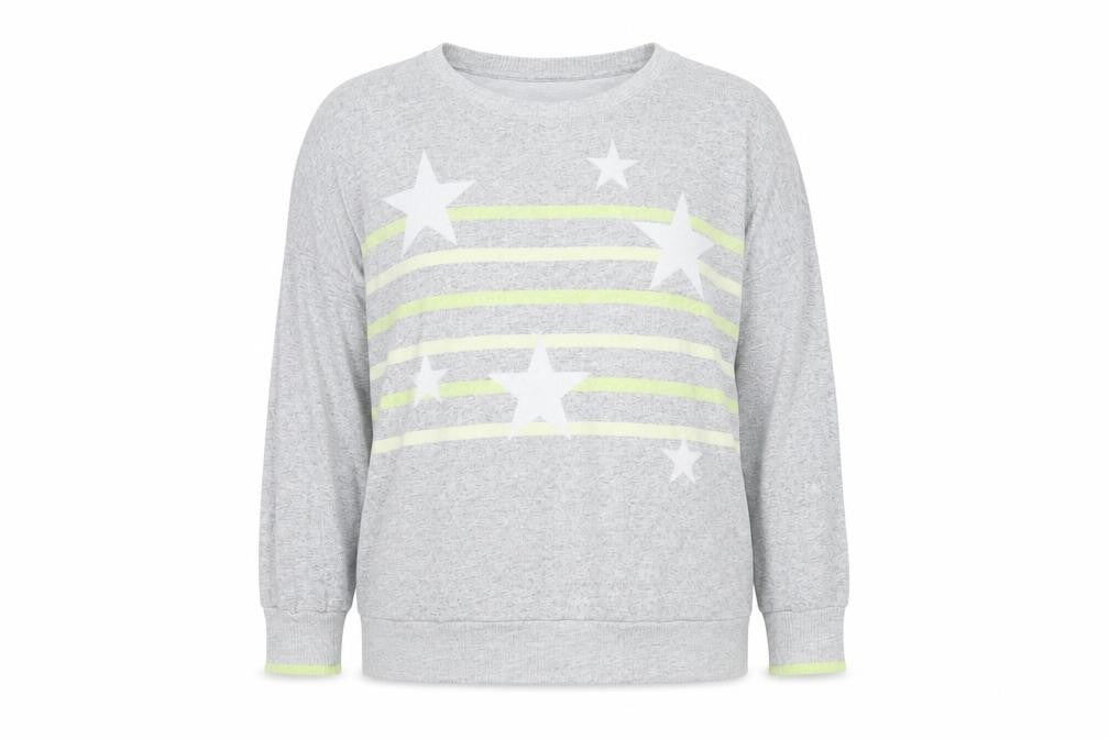 Next Women’s Grey Star Stripe Pullover Jumper Size 20