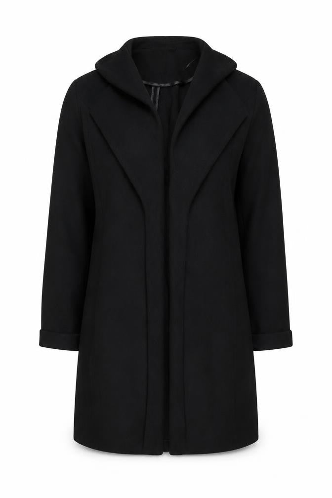 Wallis Women's Black Mid-Length Polyester Overcoat UK 10