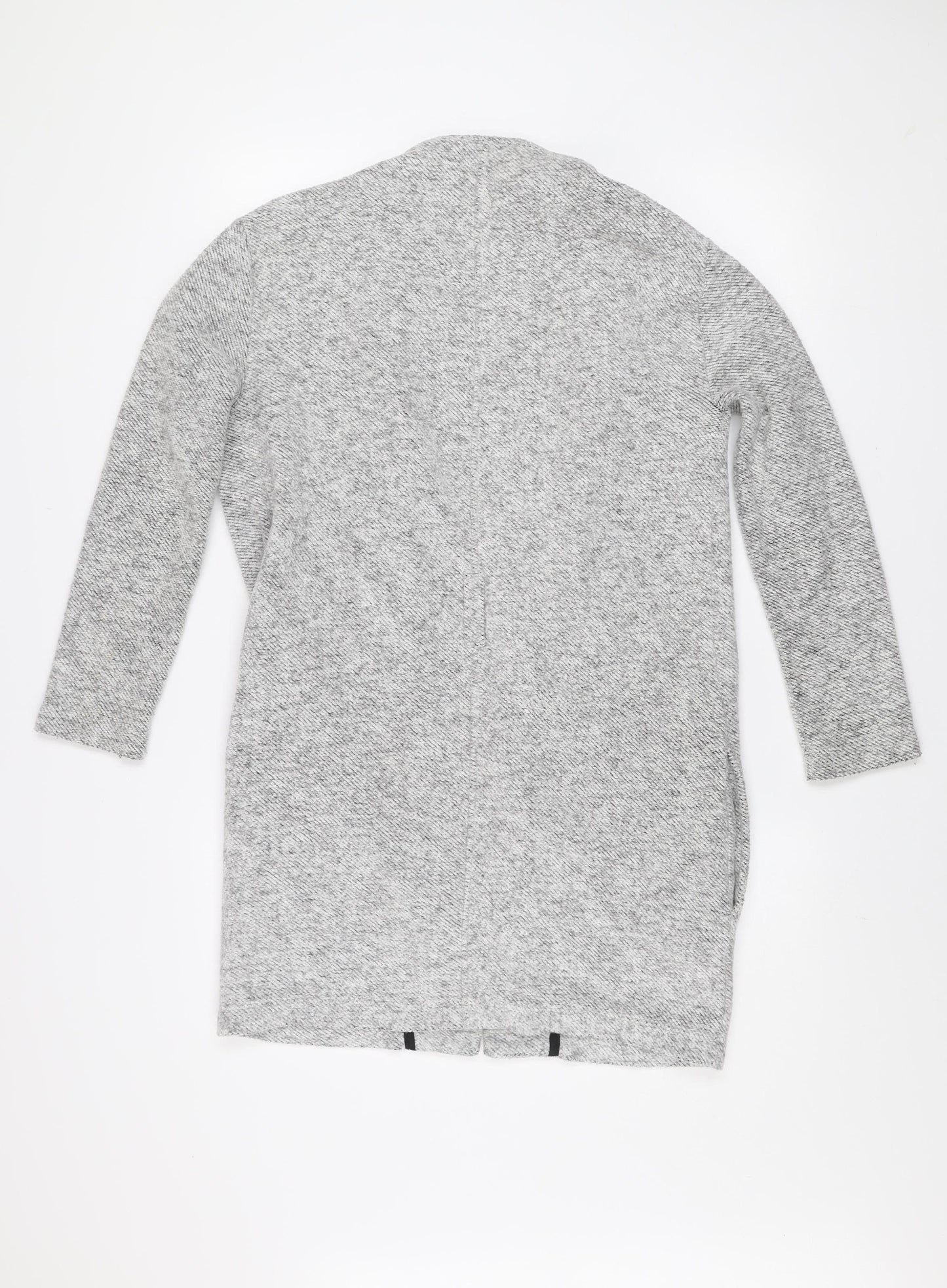 Miss Selfridge Womens Grey Long Knit Coatigan Size 6 Regular