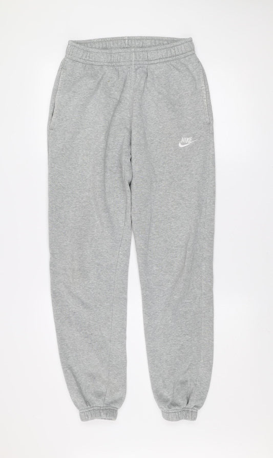 Nike Men's Grey Jogger Sweatpants Size S Fleece Cotton Blend