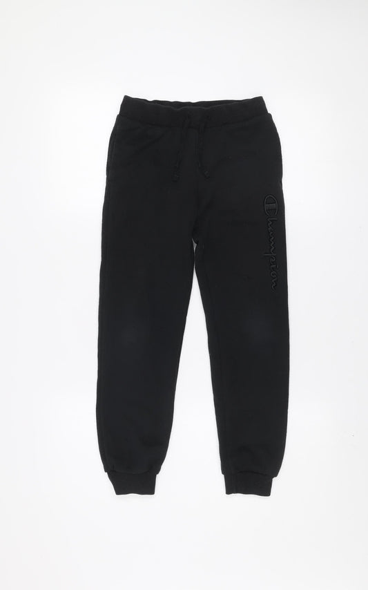 Champion Boys Black Jogger Sweatpants Medium 9-10 Years Activewear