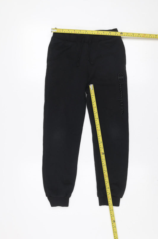 Champion Boys Black Jogger Sweatpants Medium 9-10 Years Activewear