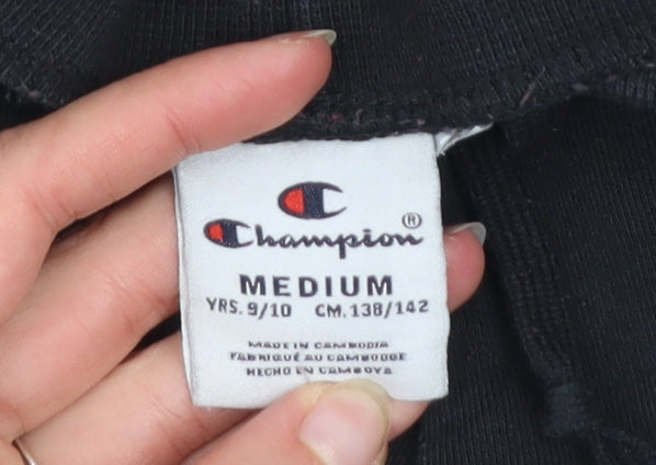 Champion Boys Black Jogger Sweatpants Medium 9-10 Years Activewear
