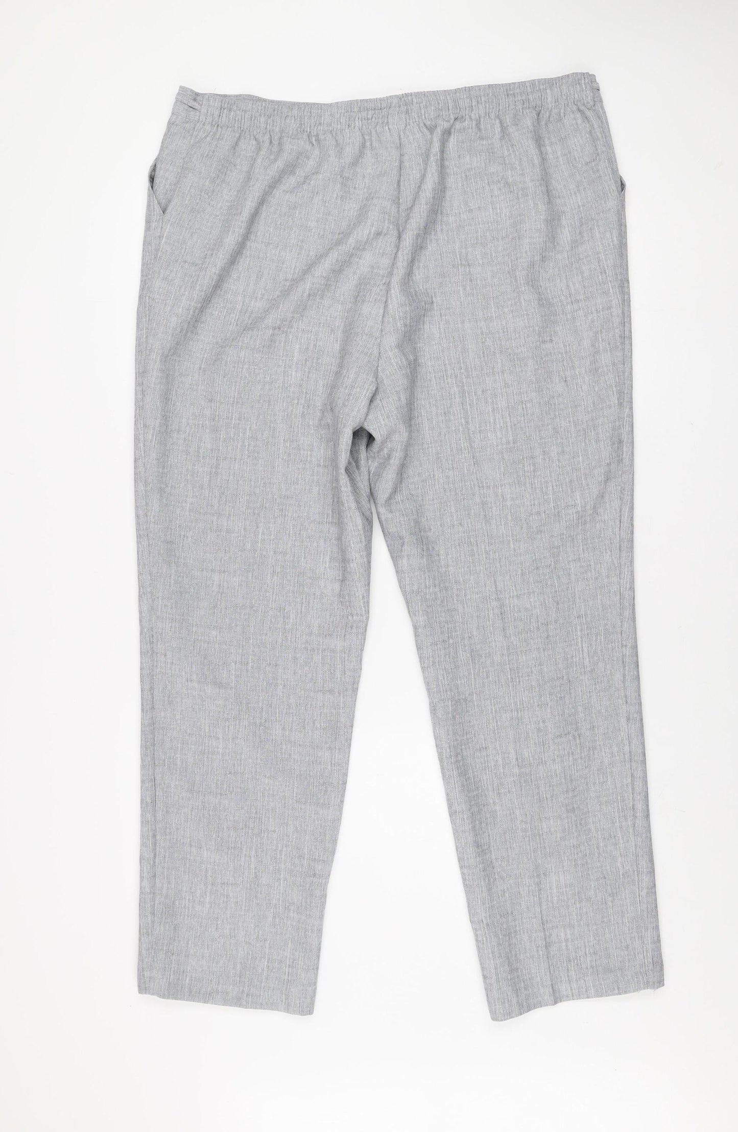 Marks and Spencer Women’s Grey Straight Leg Trousers UK 18