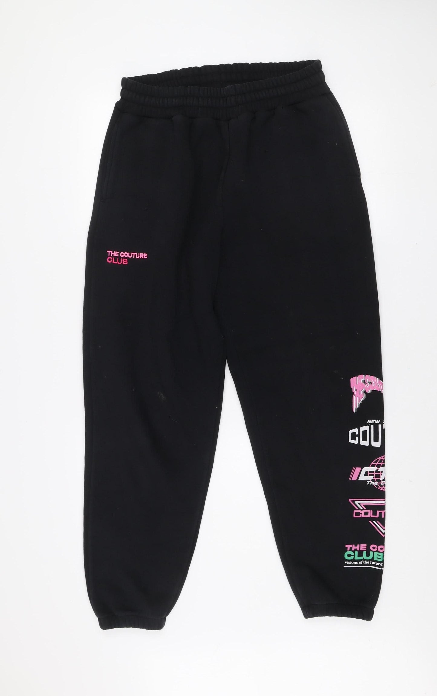 The Couture Club Black Jogger Womens Activewear Trousers Size 12