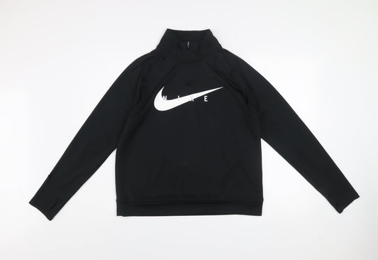 Nike Men's Black Dri-FIT Running 1/4 Zip Sweatshirt M