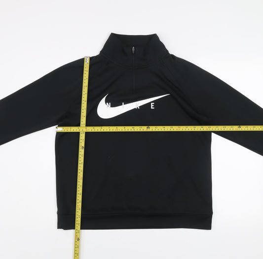 Nike Men's Black Dri-FIT Running 1/4 Zip Sweatshirt M