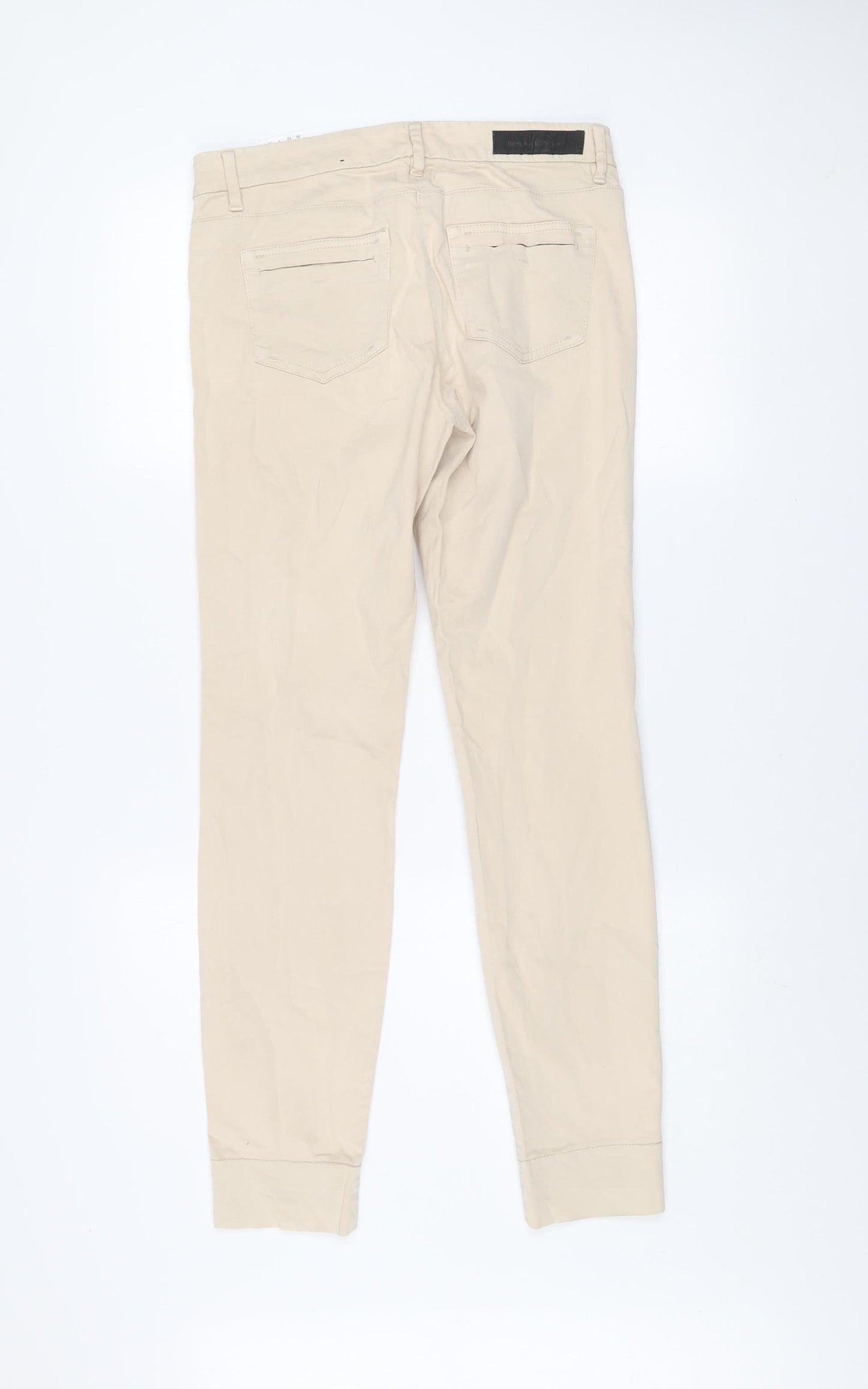 Luisa Cerano Women's Beige Chino Trousers Size 10 Slim Fit