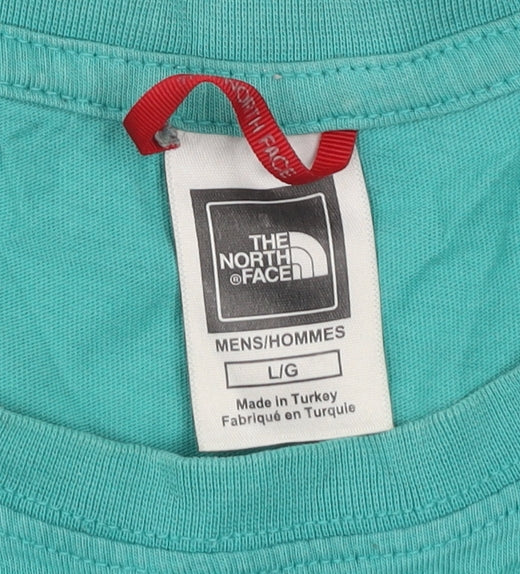 The North Face Men's Green Cotton Graphic Logo T-Shirt Size L