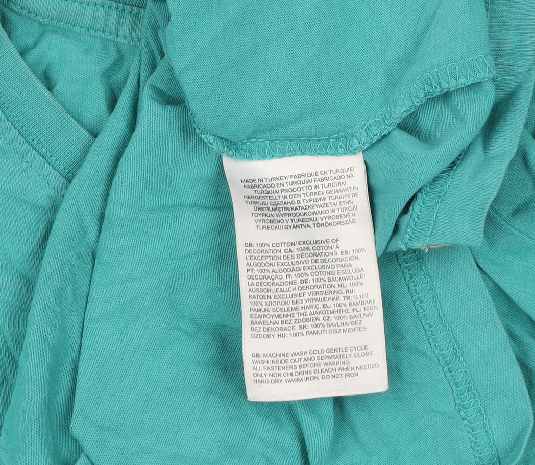 The North Face Men's Green Cotton Graphic Logo T-Shirt Size L