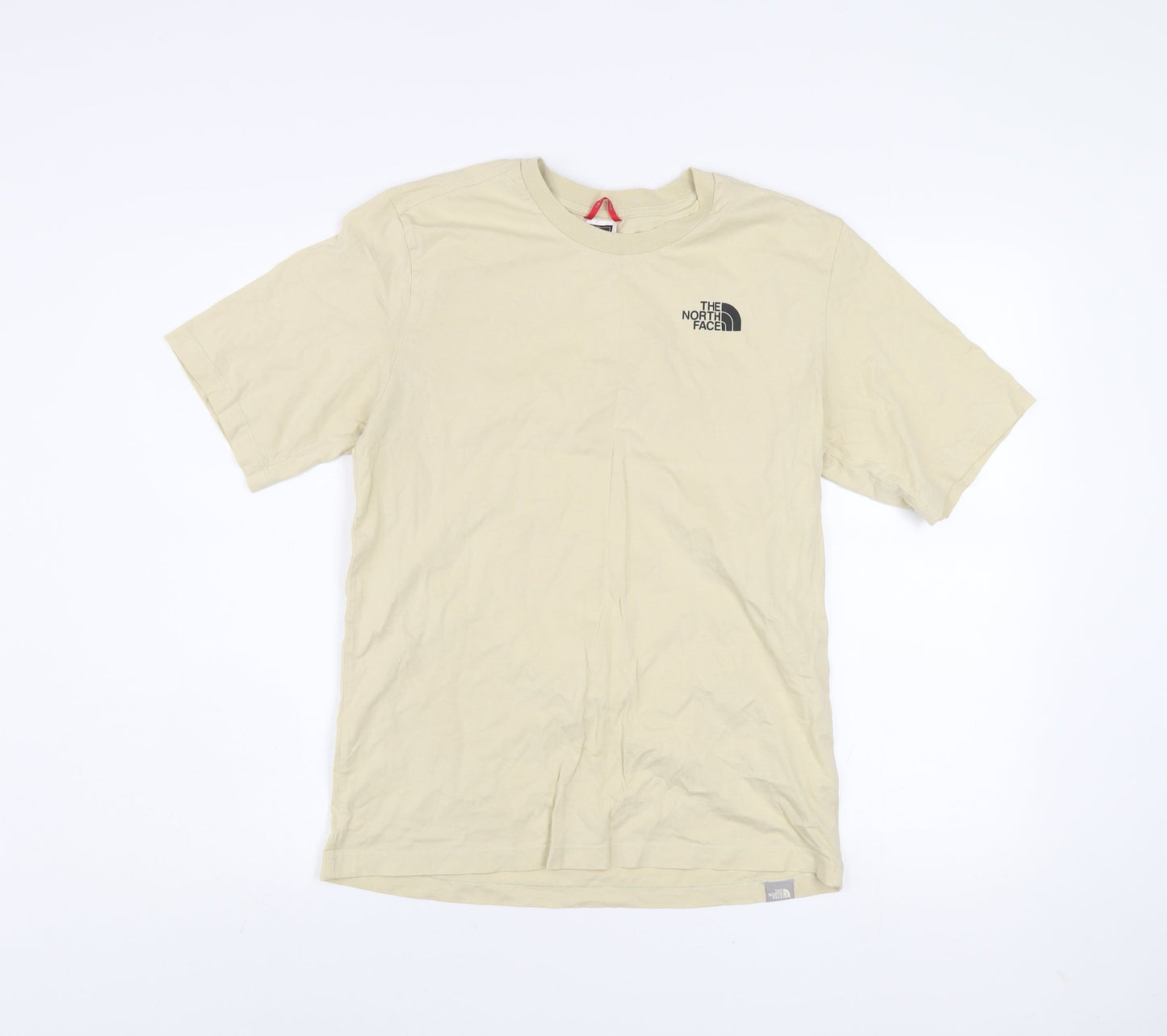 The North Face Womens Beige Cotton T-Shirt Size S Short Sleeve Casual Outdoor