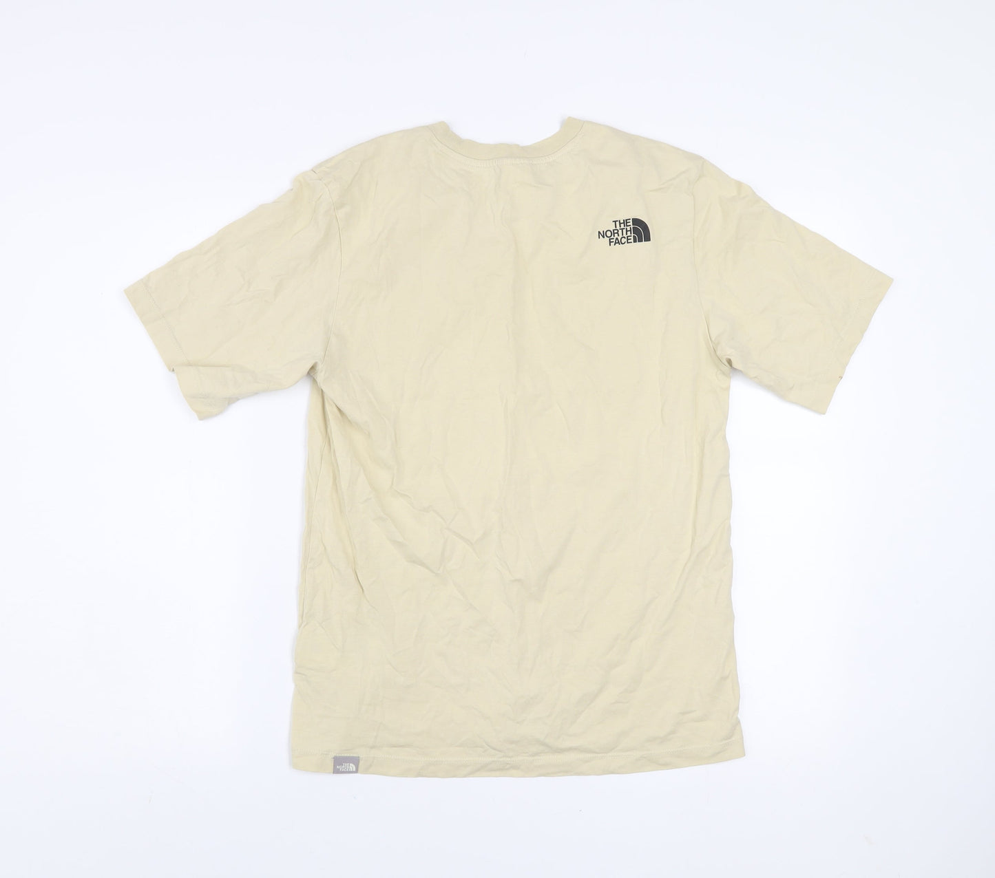 The North Face Womens Beige Cotton T-Shirt Size S Short Sleeve Casual Outdoor