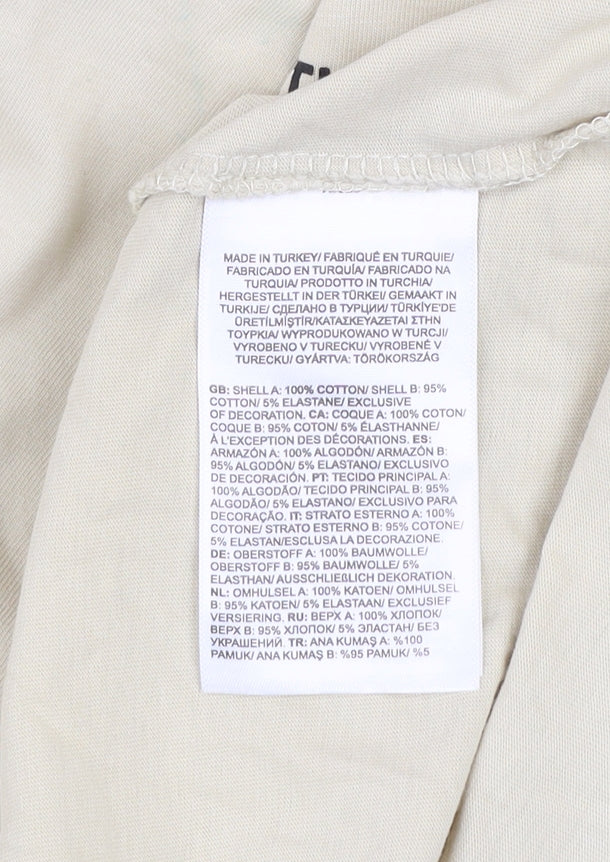 The North Face Womens Beige Cotton T-Shirt Size S Short Sleeve Casual Outdoor