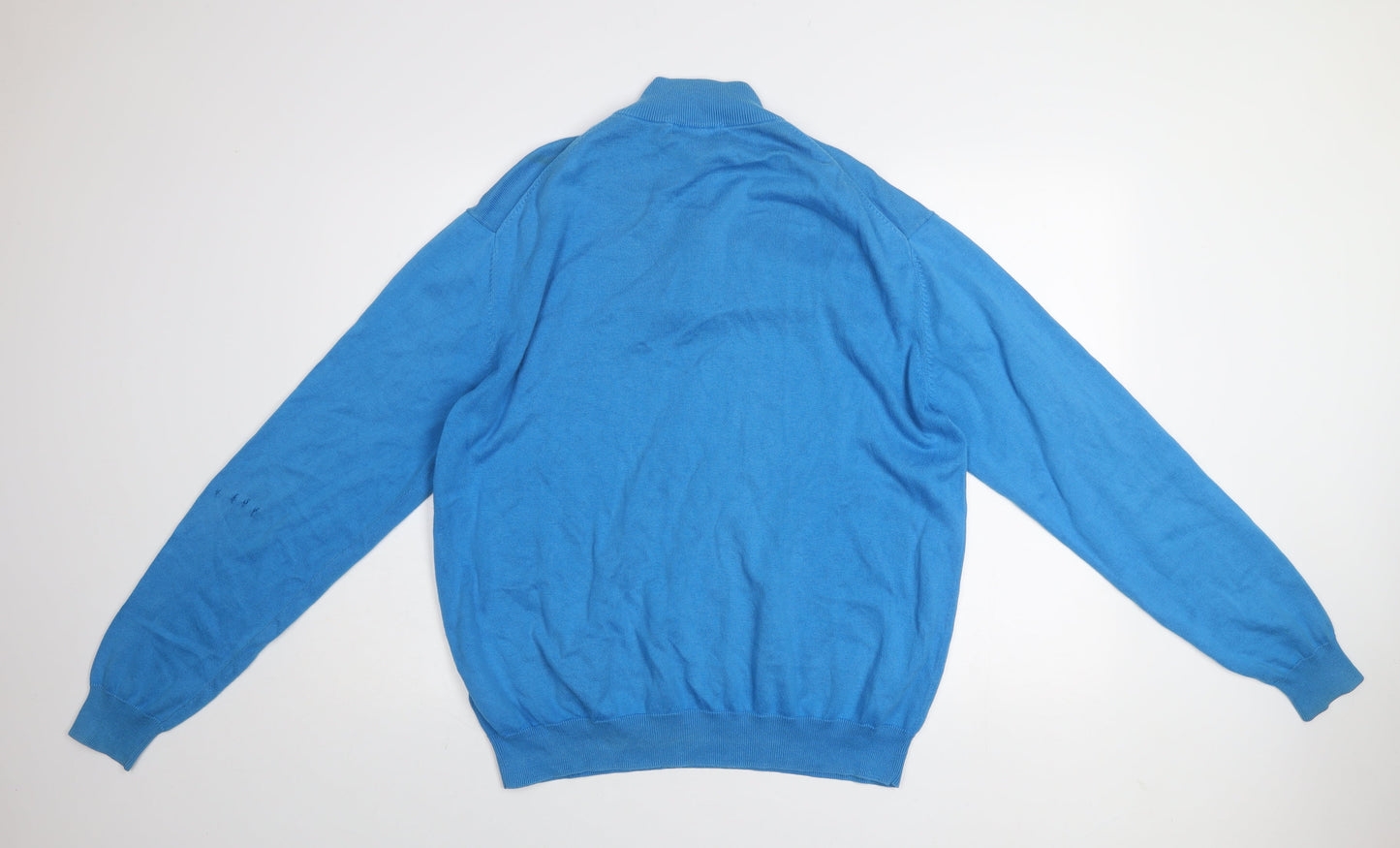Lyle & Scott Men’s Blue XL Half Zip Cotton Golf Jumper