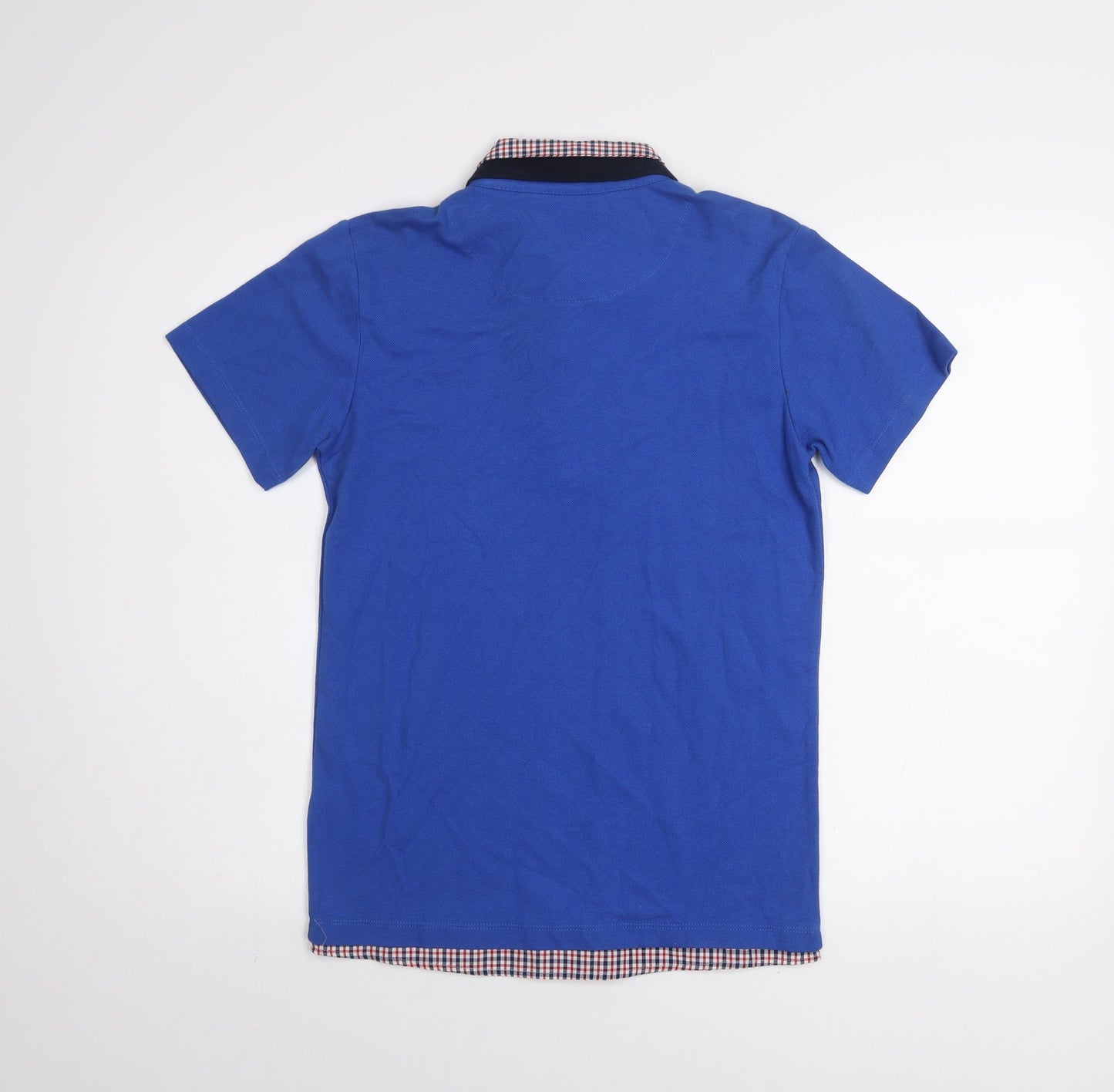 J Jeans Boys Blue Cotton Polo Shirt Age 11-12 Years Button-Down Collar