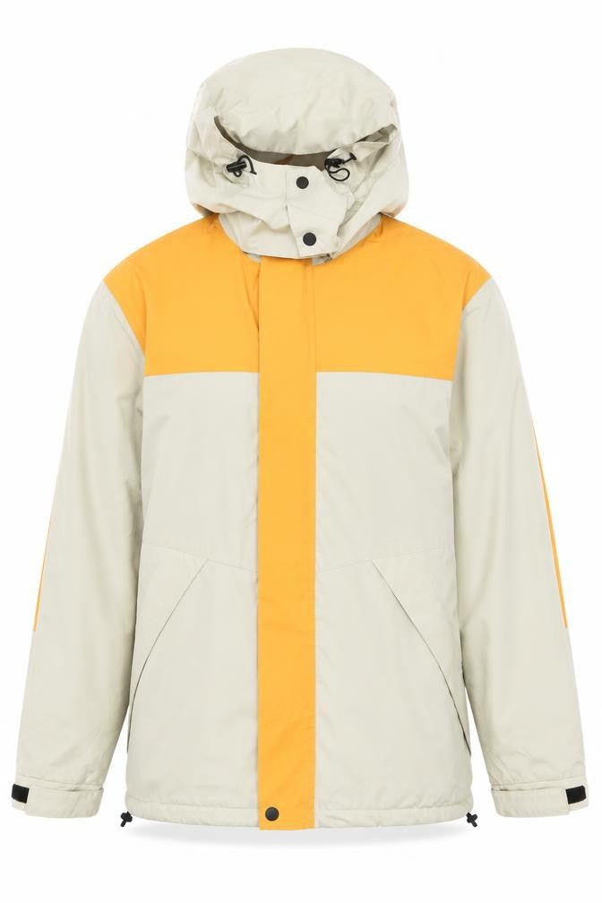 Zara Women Beige Parka Jacket Size 12 Hooded Full Zip