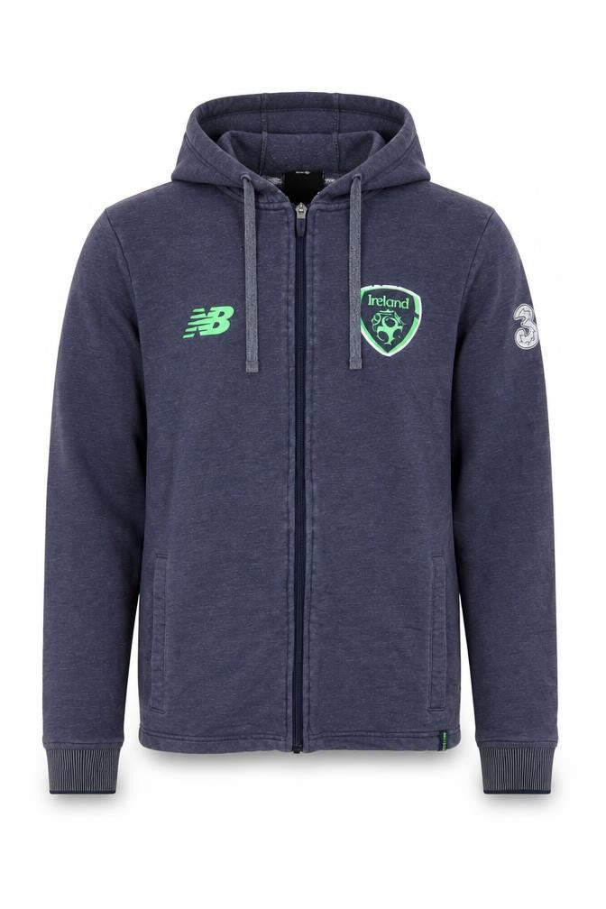 Mens UK S Regular New Balance Blue Full Zip Hoodie