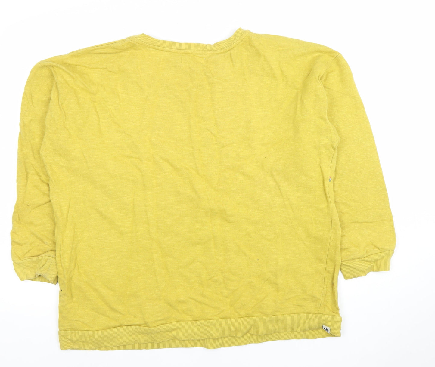 Brakeburn Women's Yellow Size 16 Cotton Pullover Sweatshirt
