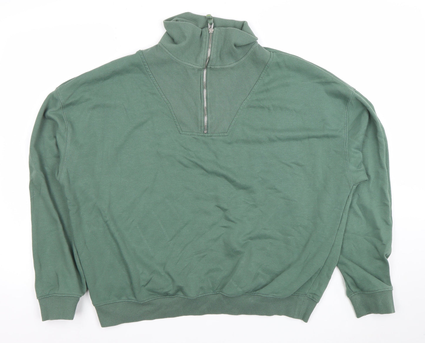 Dunnes Stores Women’s Green 1/2 Zip Pullover Sweatshirt UK 14